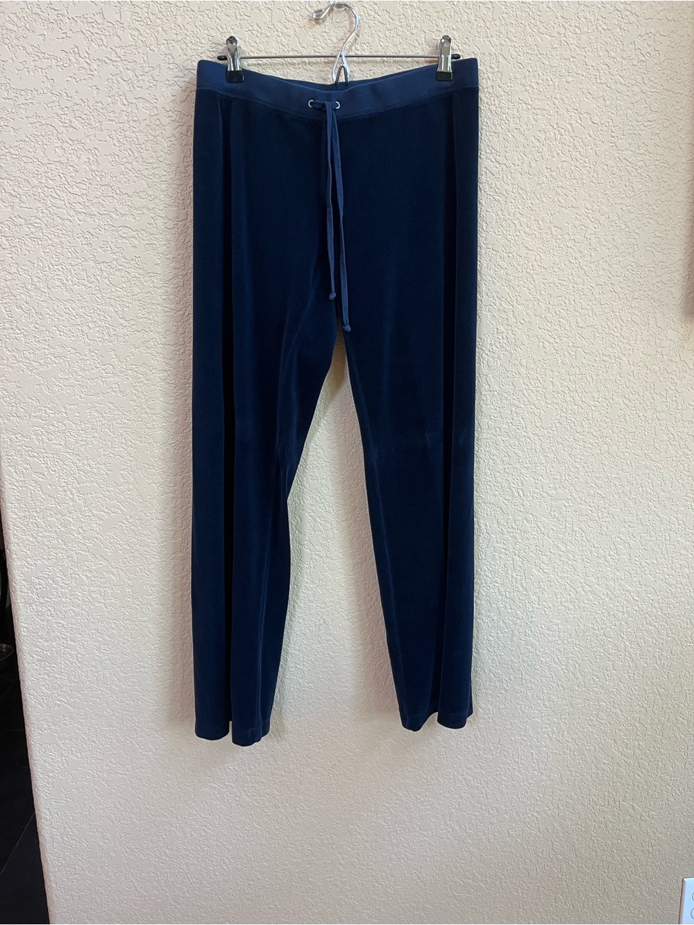 Juicy Couture Navy Velour Drawstring Joggers
